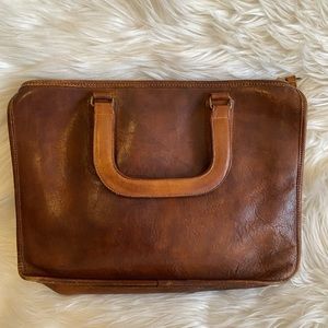 Vintage Coach Tan Leather Mini Briefcase
